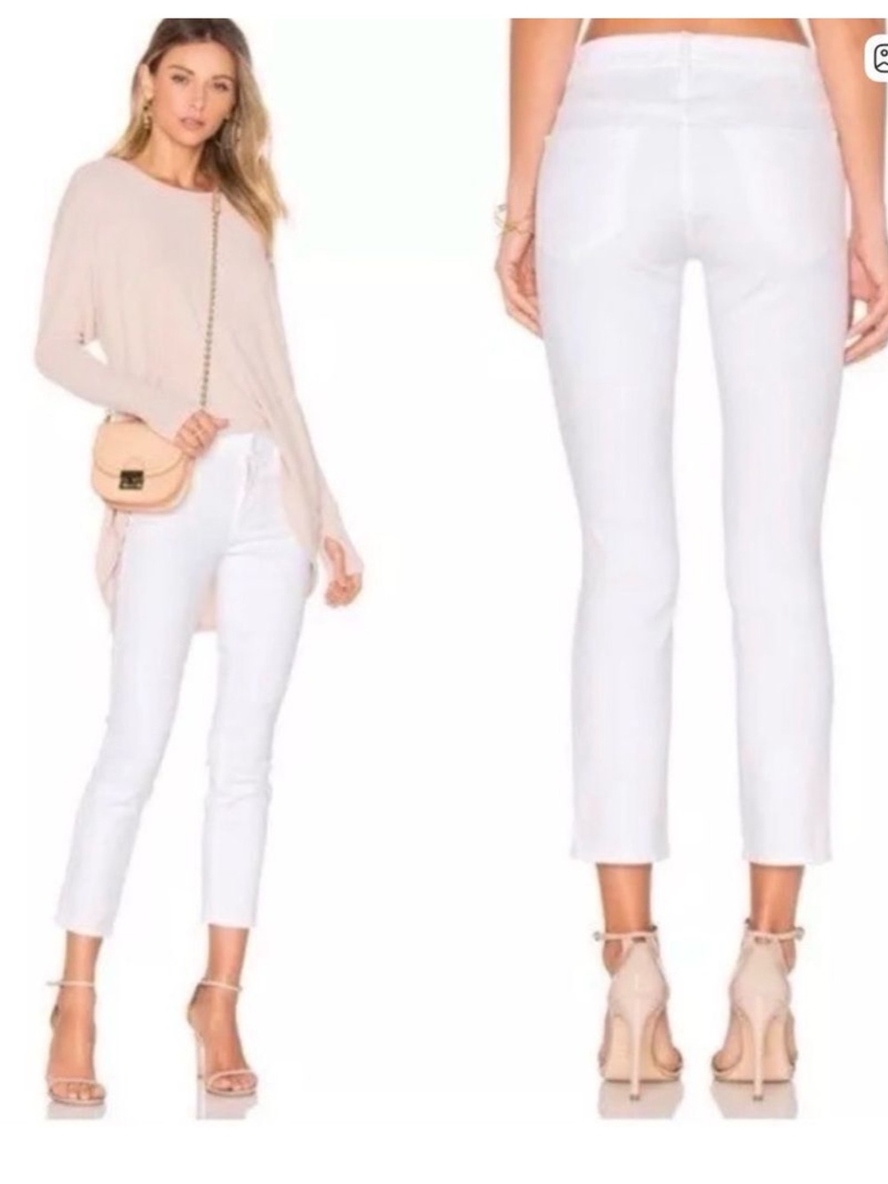 Mother High-Waisted Looker Ankle Fray Skinny Raw Hem Jeans Size 28 - Picture 5 of 10